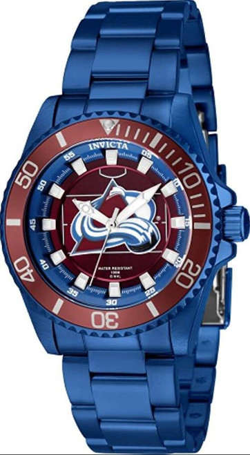 Invicta Women's 42216 NHL Colorado Avalanche Quartz Dark Red, White, Blue Dial Color
